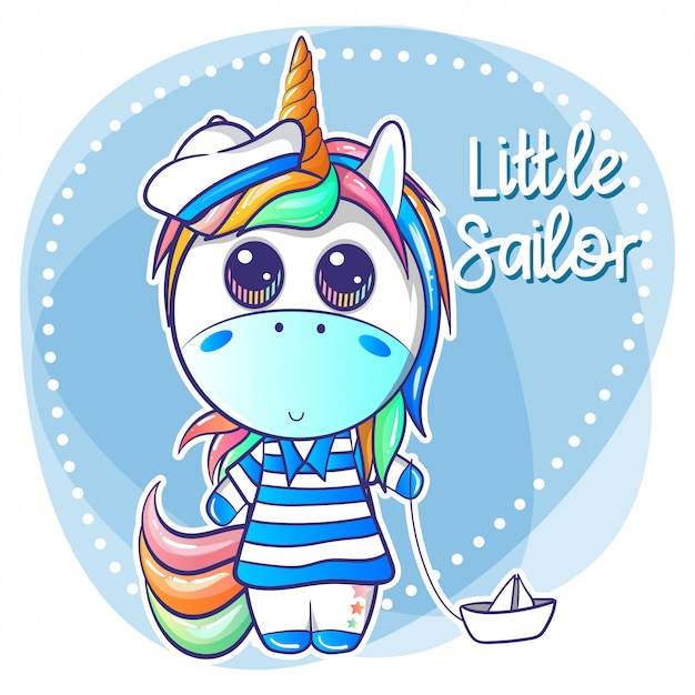 Download Baby shower cute baby unicorn Vector | Premium Download
