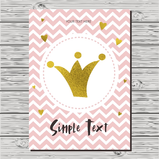 Download Baby shower invitation card with a crown. | Premium Vector