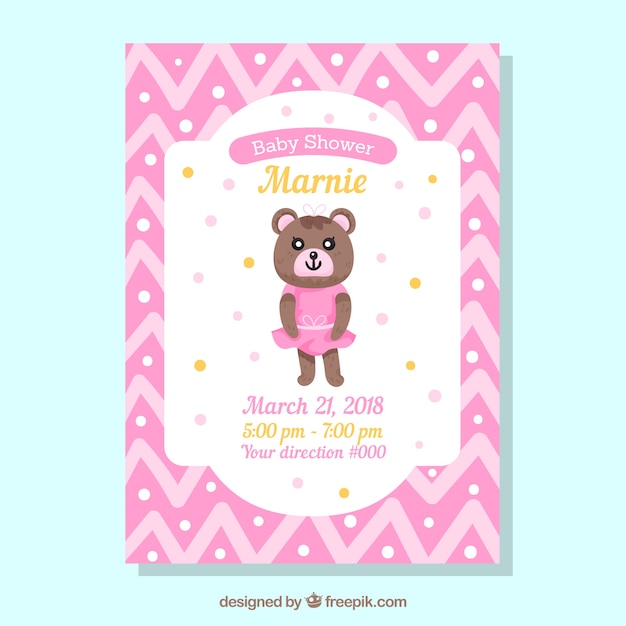 Download Free Vector | Baby shower invitation in hand drawn style