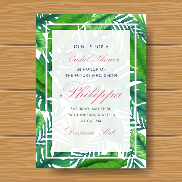 tropical baby shower invitations free