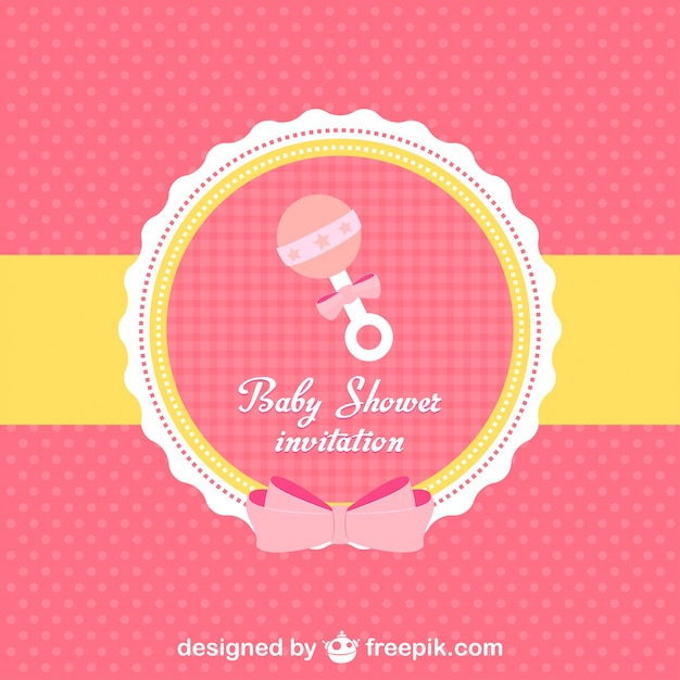 baby shower invitation freepik