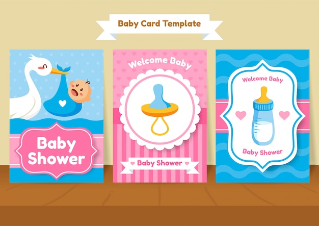 Download Baby shower template Vector | Premium Download