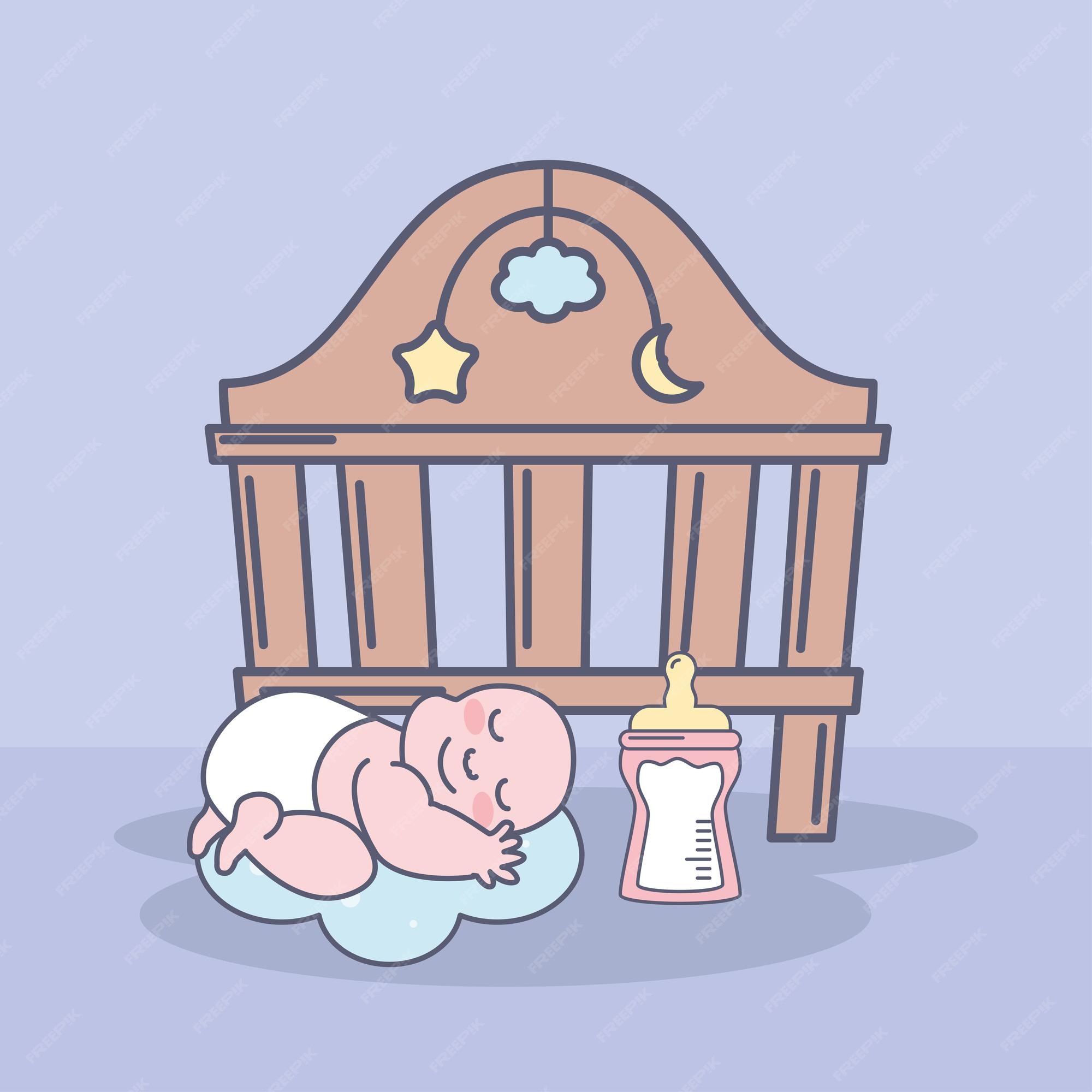 premium-vector-baby-sleeps-next-the-crib