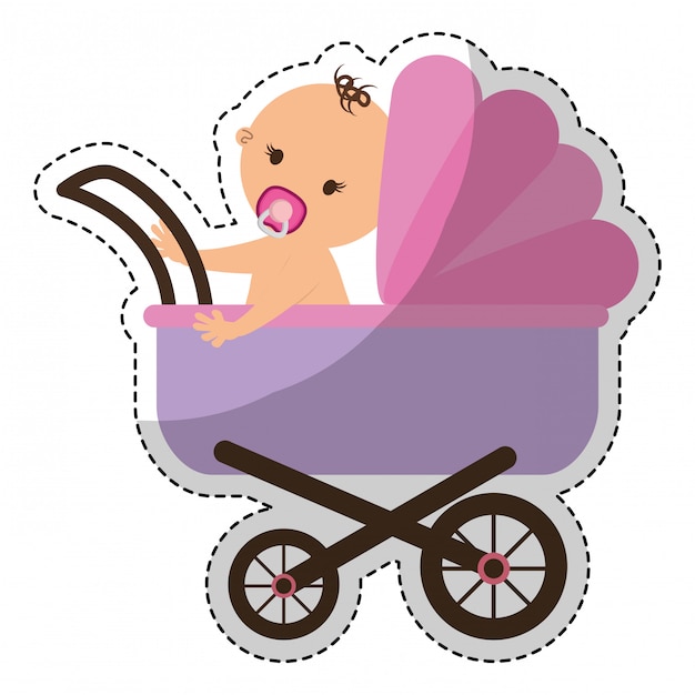 Download Premium Vector | Baby stroller icon image