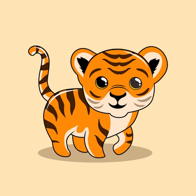 Premium Vector Baby Tiger Cartoon Cute Animals