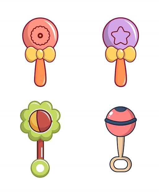 Baby toy icon set. cartoon set of baby toy vector icons set isolated