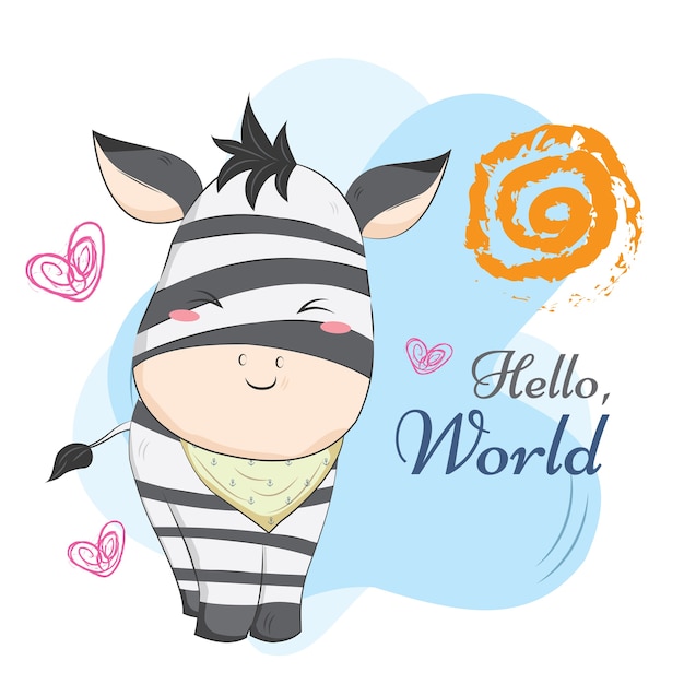 Download Baby zebra jail motif | Premium Vector