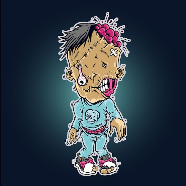 Premium Vector | Baby zombie