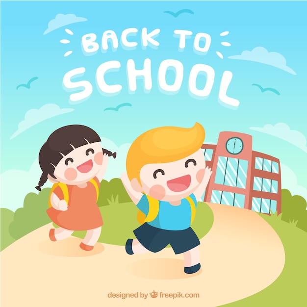 Premium Vector Back To School Background With Happy Kids
