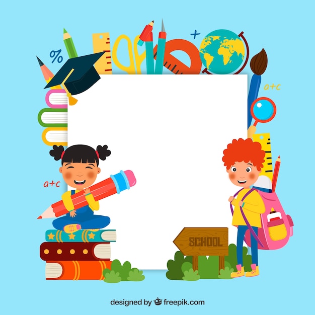 Premium Vector Back To School Background With Kids