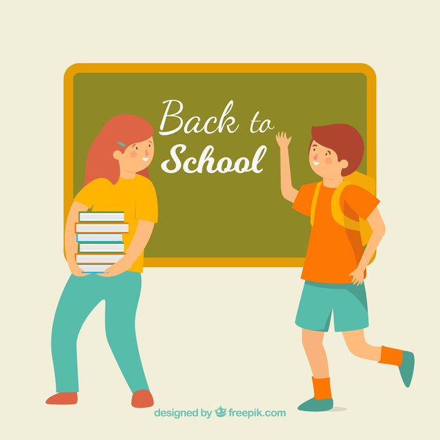 Free Vector | Back to school background with kids