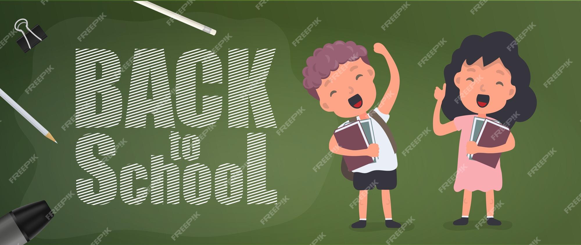 premium-vector-back-to-school-banner-children-rejoice-at-the-start