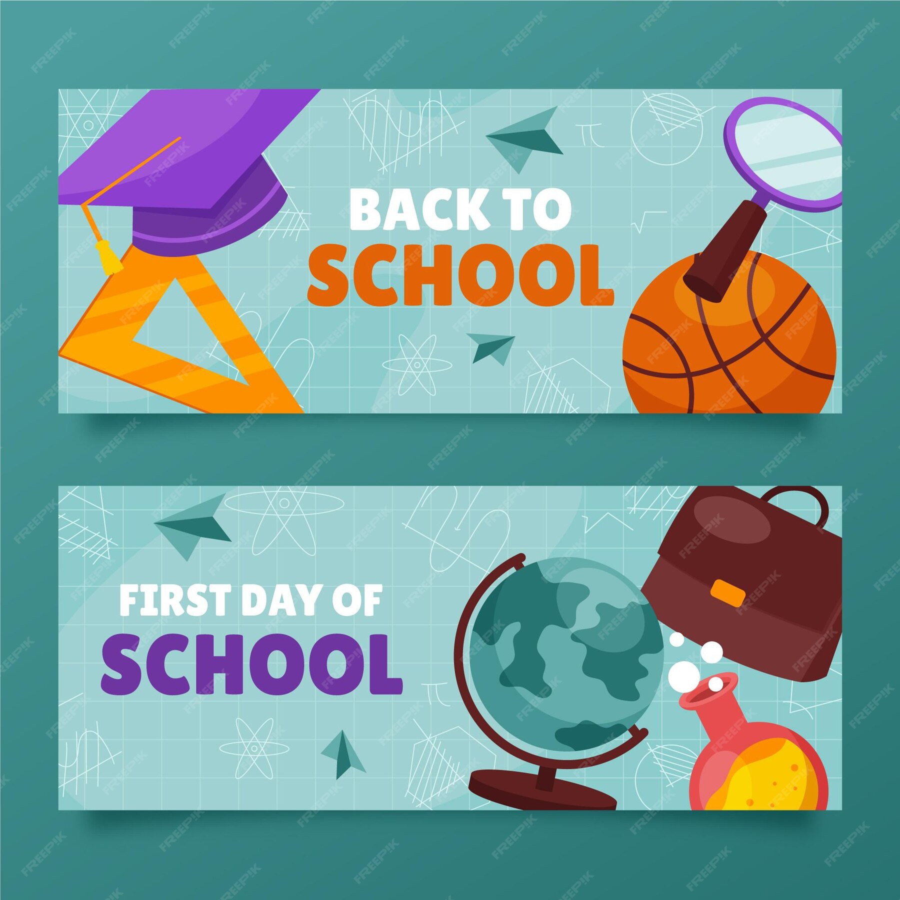 free-vector-back-to-school-banners-set