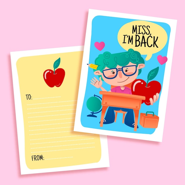 back-to-school-card-template-design-free-vector