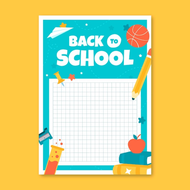 Free Vector | Back to school card template