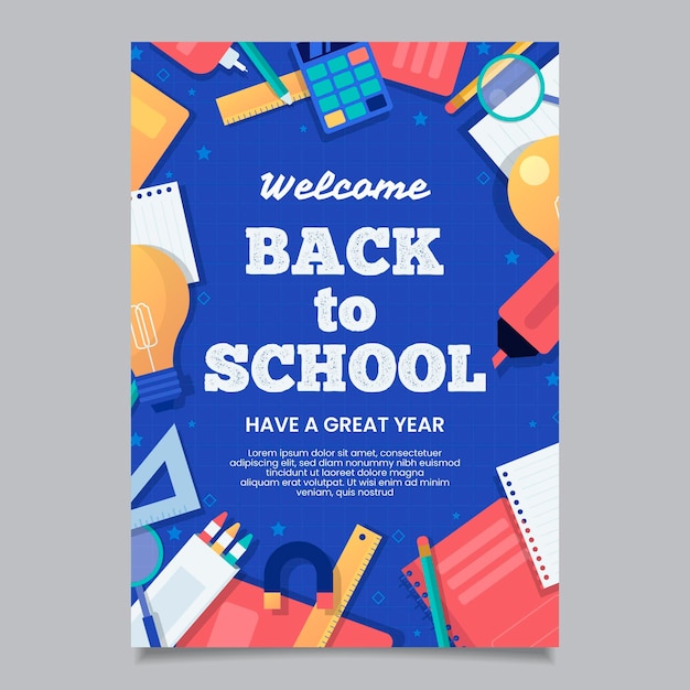 Back to school card | Free Vector