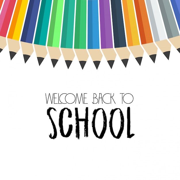 Free Vector Back To School Design With White Background Vector