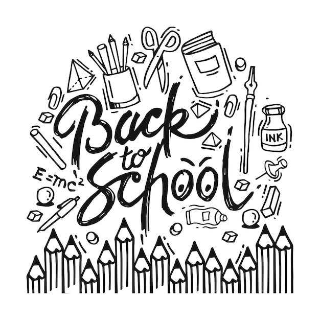 Premium Vector | Back to school doodle