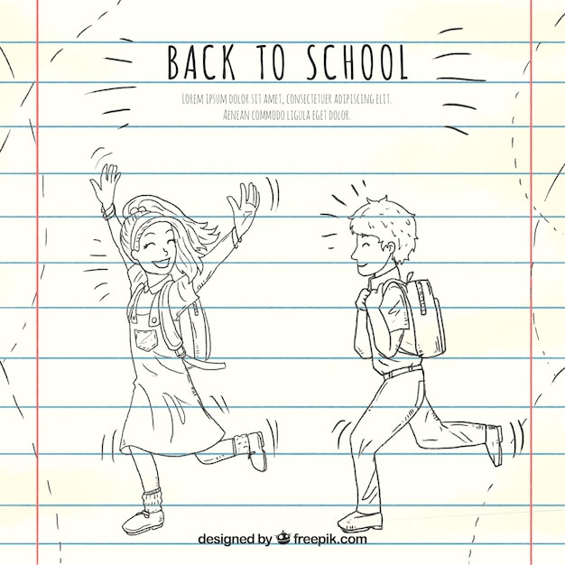 Free Vector Back To School Drawing Illustration