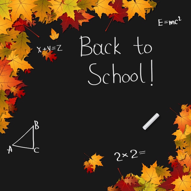 Premium Vector Back to school, education autumn style vector background