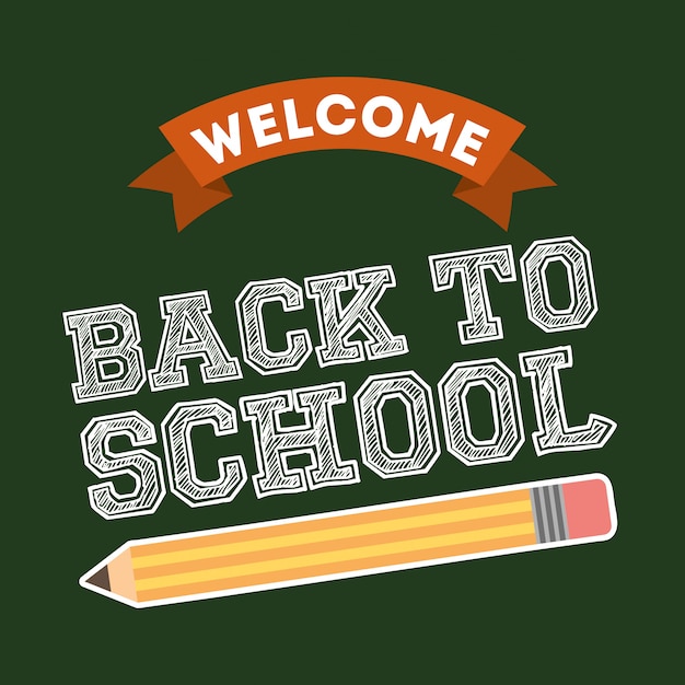 Premium Vector | Back to school over green background vector illustration