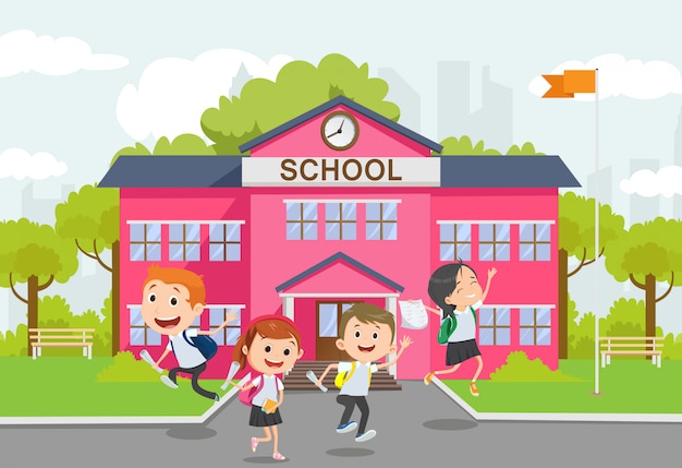 Download Free Back To School Illustration Children Having Fun Excited Jumping Use our free logo maker to create a logo and build your brand. Put your logo on business cards, promotional products, or your website for brand visibility.