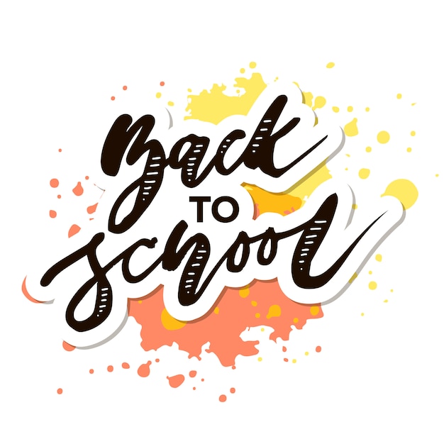 back-to-school-phrase-lettering-premium-vector