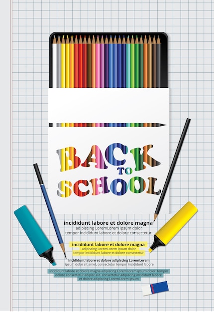 Back to school poster template | Free Vector