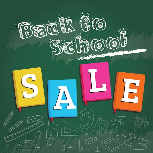 Premium Vector | Back to school sale