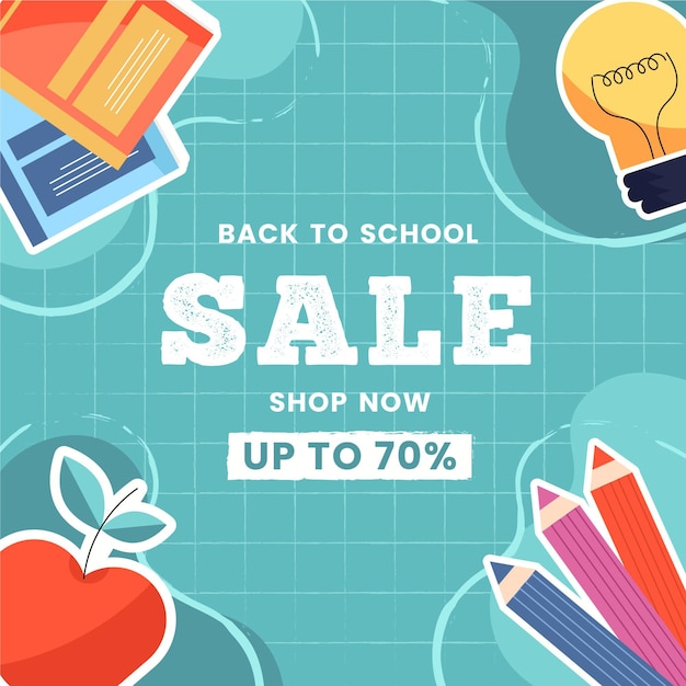 Free Vector Back to school sales design