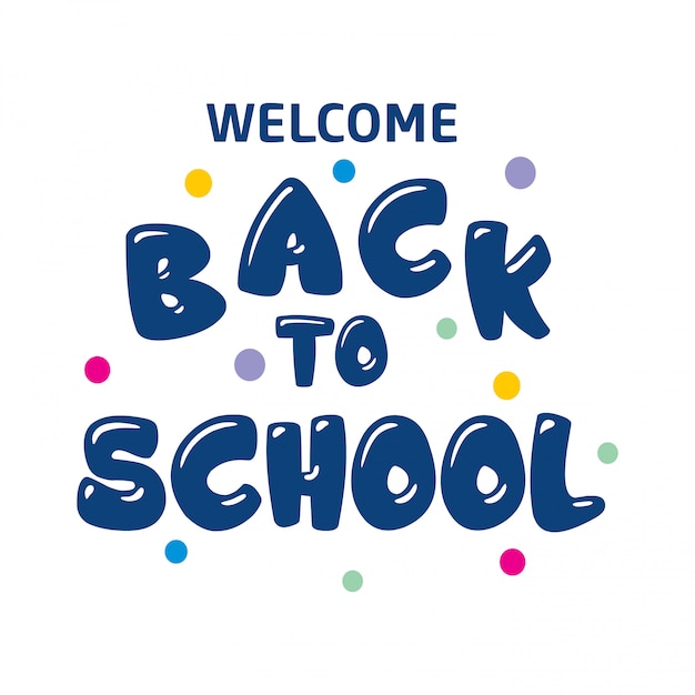 Back to school typography with white background and creative design ...