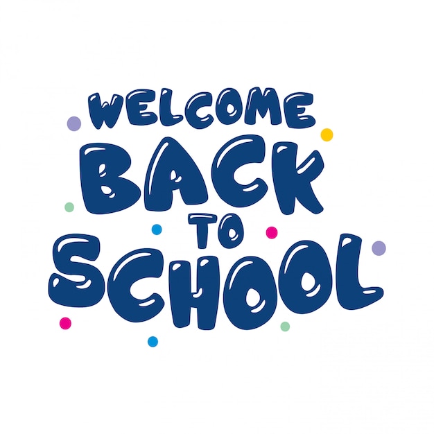 Premium Vector | Back to school typography with white background and ...