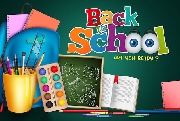 Premium Vector | Back to school vector banner background back to school ...