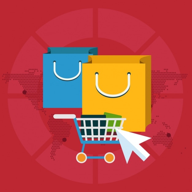 Free Vector | Background about e commerce