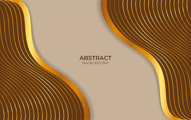 Premium Vector | Background abstract design brown and gold