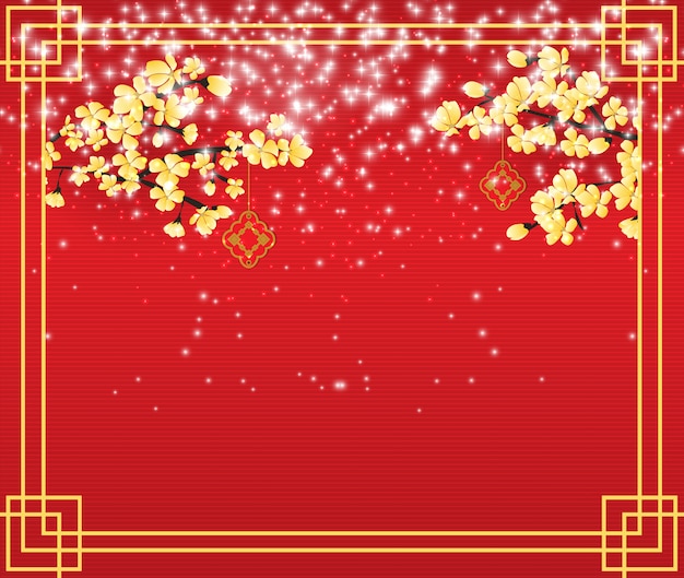 Premium Vector | Background celebrating the chinese new year.