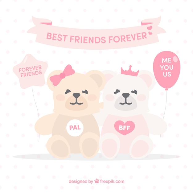 Download Free Background Of Cute Teddies With Messages Of Friendship Free Vector Use our free logo maker to create a logo and build your brand. Put your logo on business cards, promotional products, or your website for brand visibility.