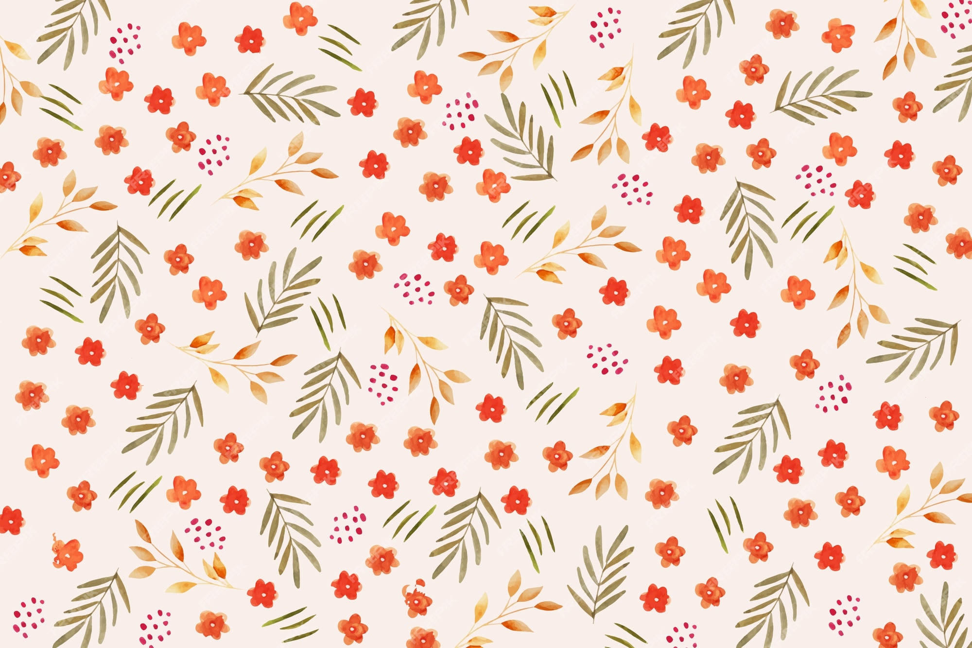 Free Vector | Background ditsy floral