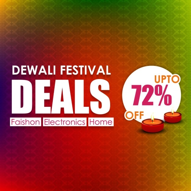 Free Vector | Background for diwali discounts