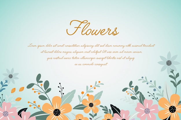 背景花発表熱帯花柄イラスト プレミアムベクター