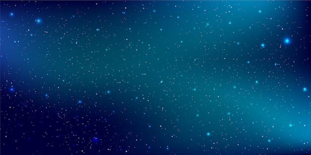 宇宙を照らすスターダストと明るく輝く星の背景の銀河のイラスト プレミアムベクター