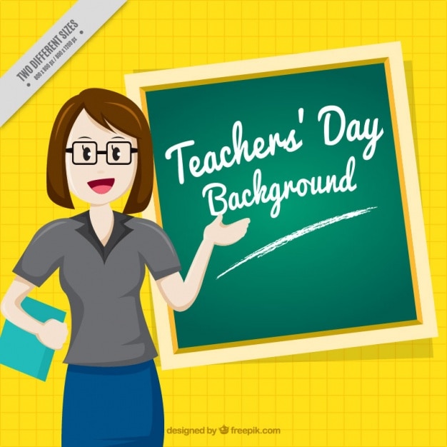 Download Background of nice teacher Vector | Free Download
