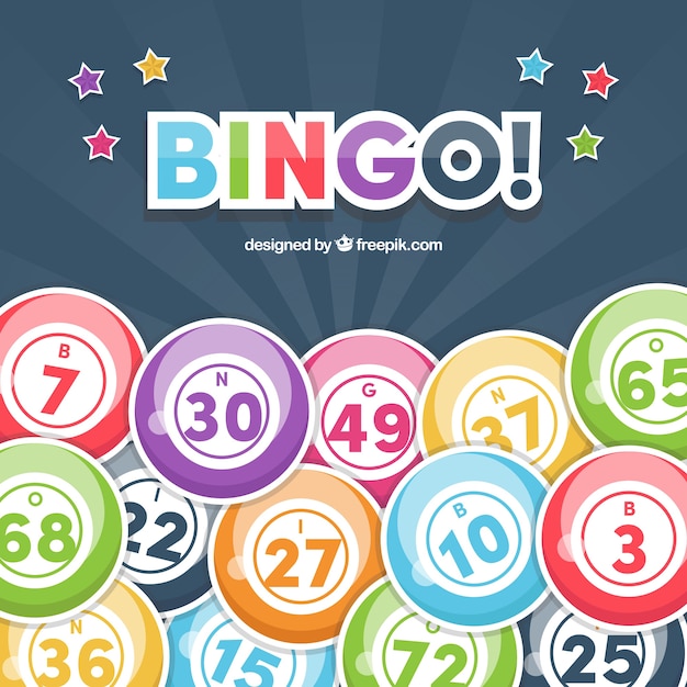 Background of bingo balls in flat design Vector | Free Download