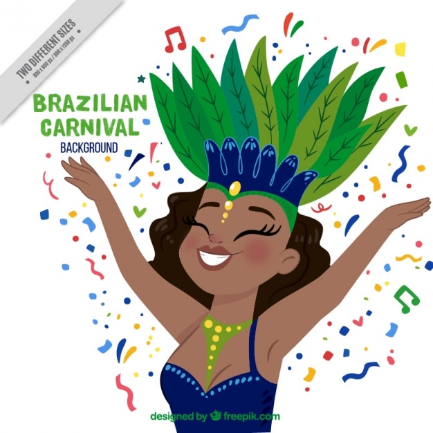 Background of cute brazilian dancer