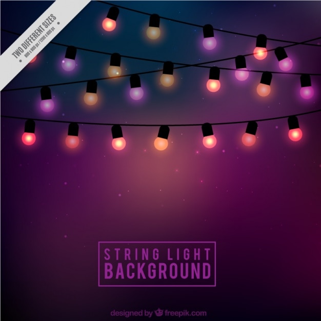 Background of cute string lights Vector | Free Download