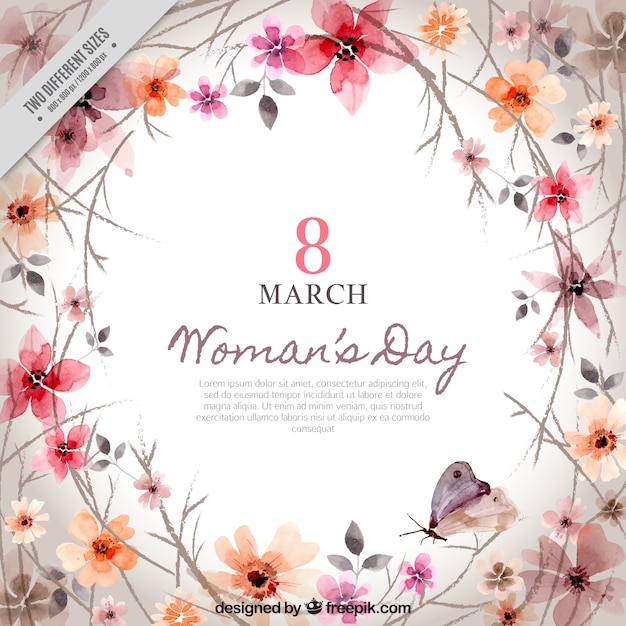 Background of floral decoration of woman's
day