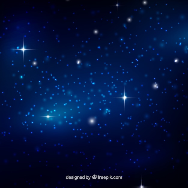 Background of galaxy in blue tones