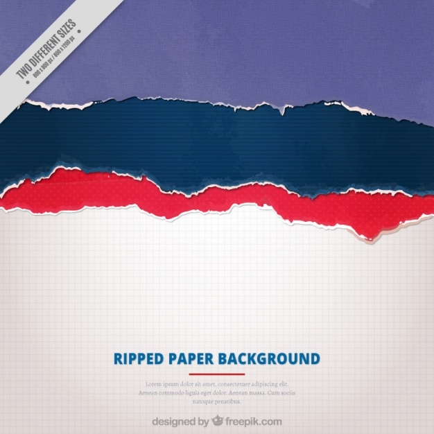Background of torn colored papers