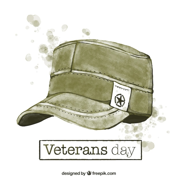 Background of watercolor veterans day