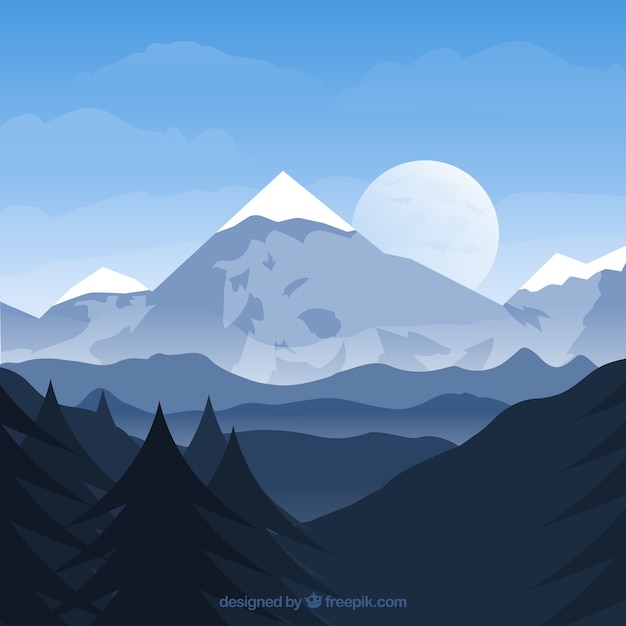 Download Background of winter forest Vector | Free Download